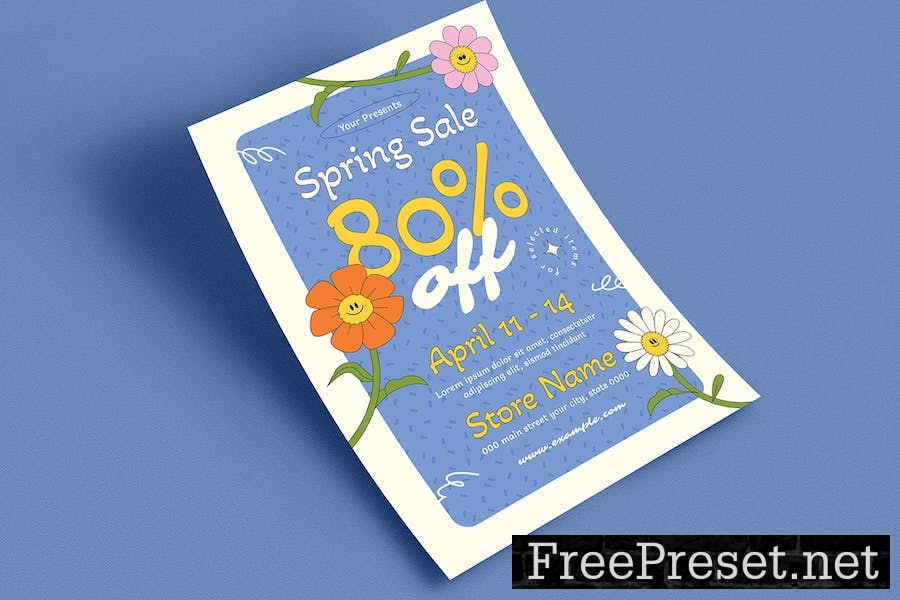 Spring Sale Event Flyer QRHB3X7