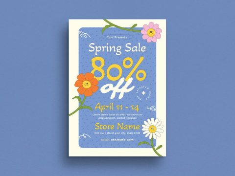 Spring Sale Event Flyer QRHB3X7