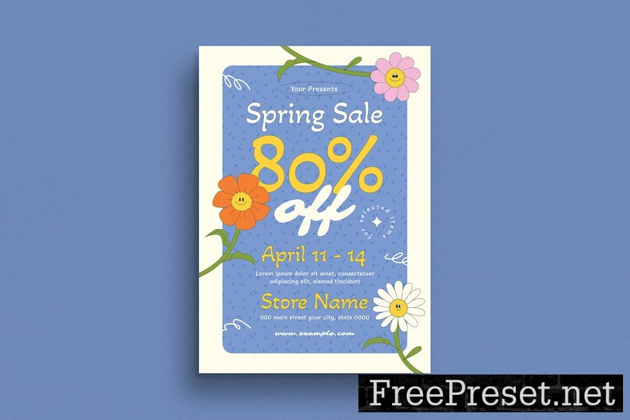 Spring Sale Event Flyer QRHB3X7