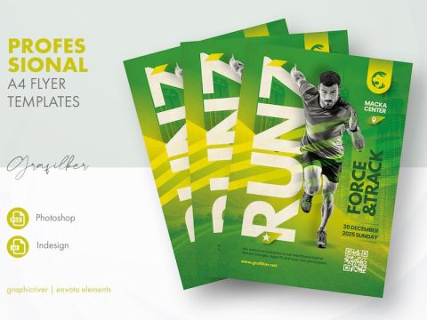 Sprint Run Flyer Templates 3D6KFBB