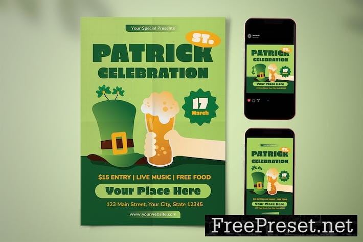 St. Patrick Day Flyer Set J9KXTY8