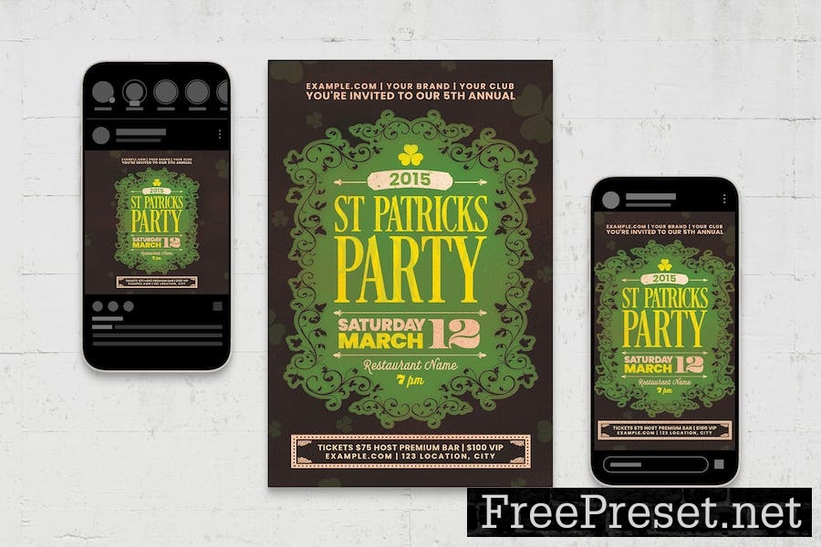 St Patricks Day Flyer / Invite W5EN4H5