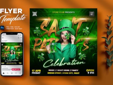 St Patrick's Day Flyer Y8KKPTJ