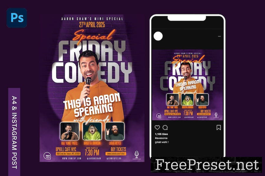 Stand Up Comedy Flyer