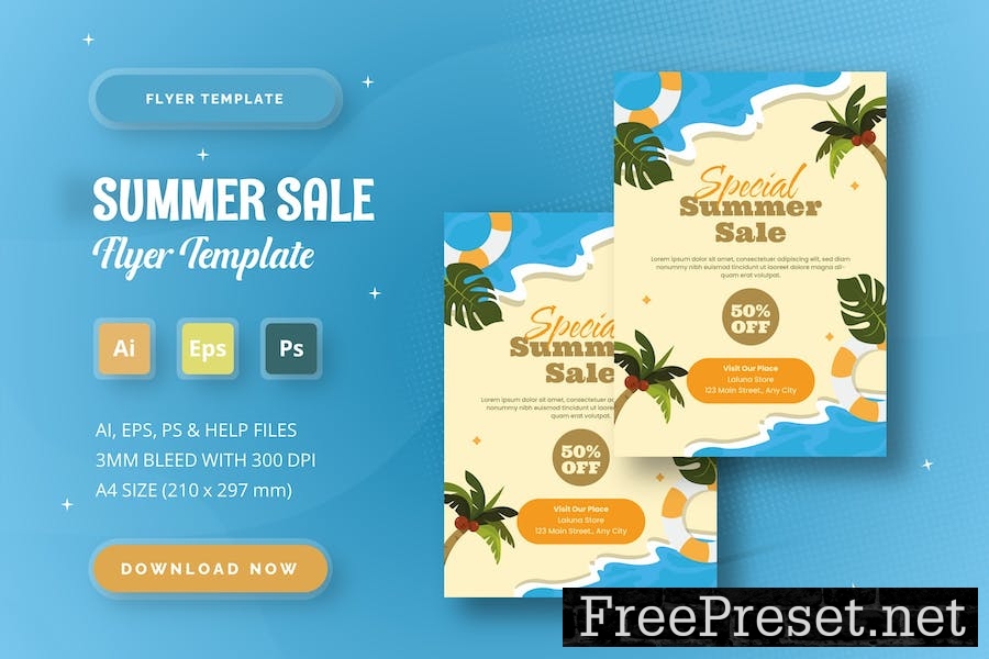 Summer Sale - Flyer Template PTK6669