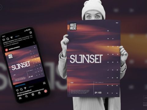 Sunset – Party Flyer, Event Poster Template 2RJUDSL