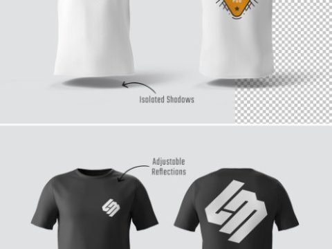 T-shirt Mockup Isolated on White Background 571875849