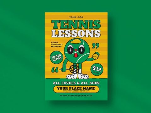 Tennis Lessons Flyer 7RATLZL