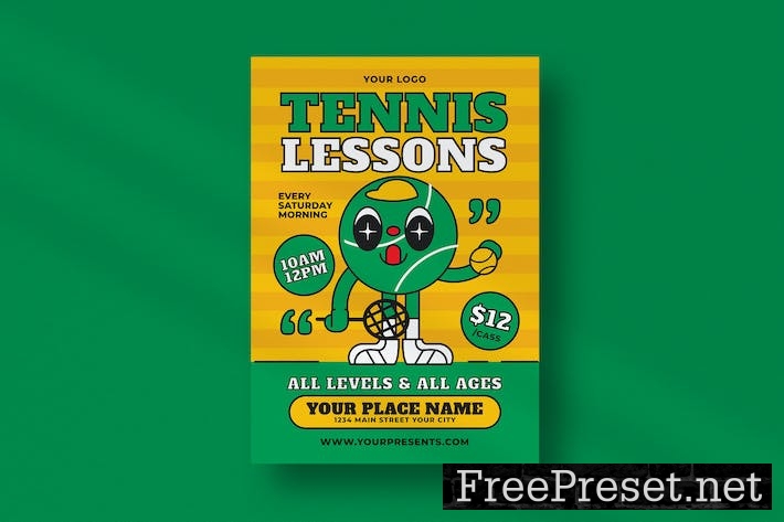 Tennis Lessons Flyer 7RATLZL