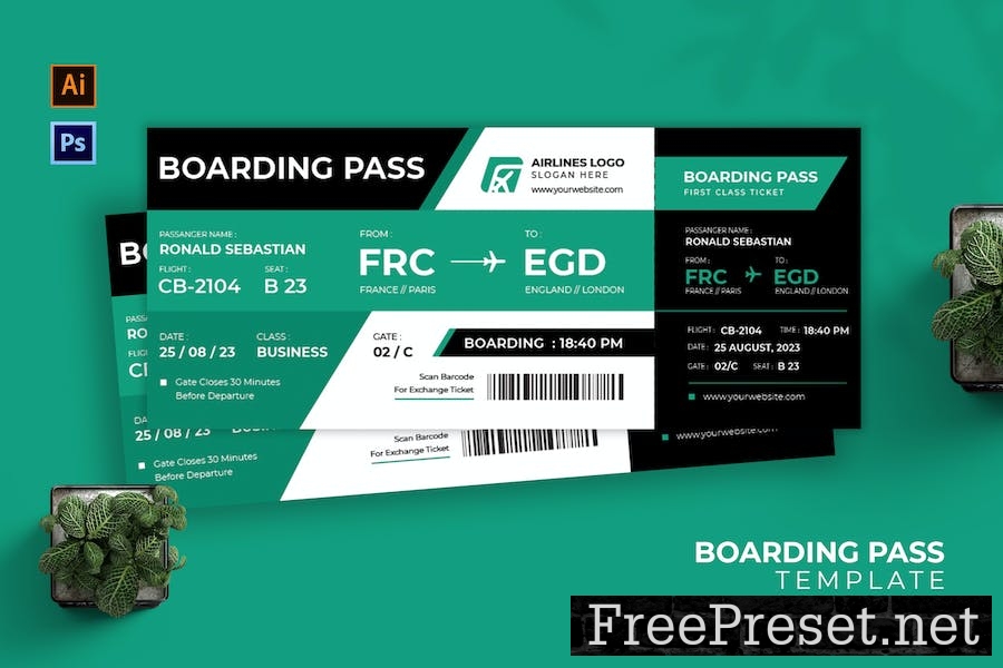 Ticket Transport Boarding Pass SPT5QLE