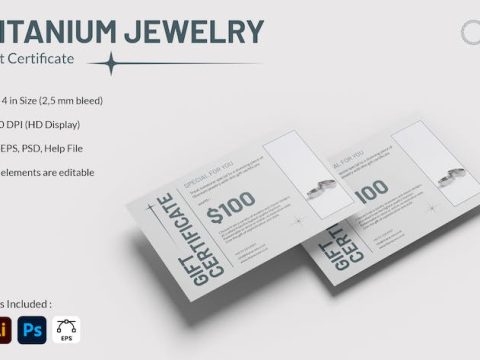 Titanium jewelry - Gift voucher 4392CR6