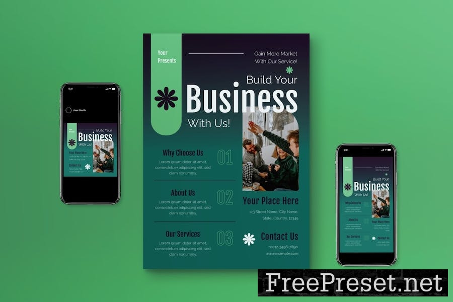 Tosca Minimalist Build Your Business Flyer Set