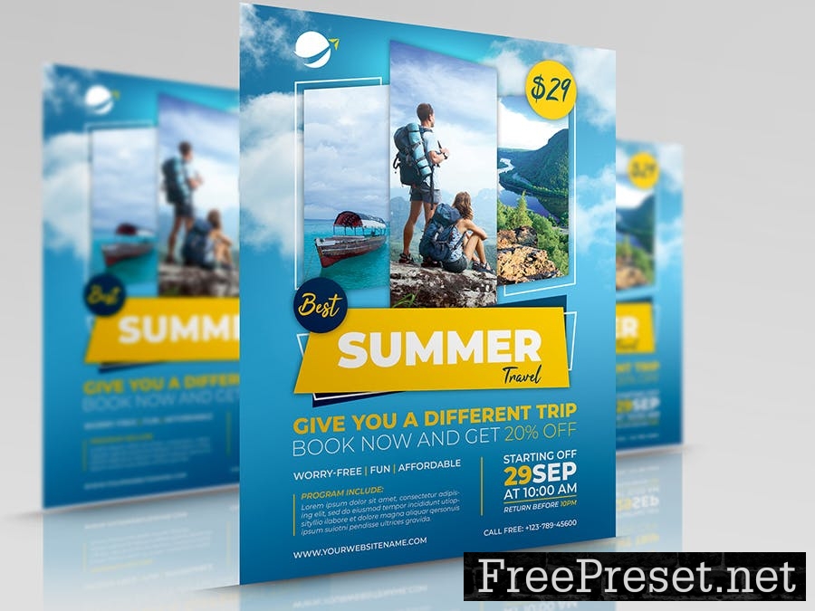 Tour and Travel Flyer Template XWSAVFY