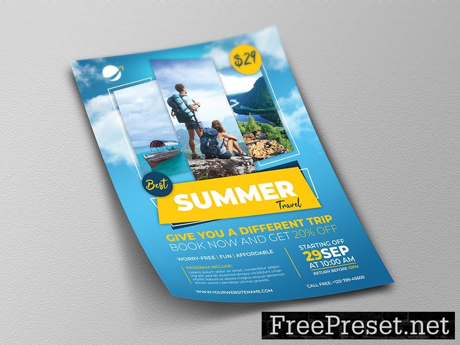 Tour and Travel Flyer Template XWSAVFY