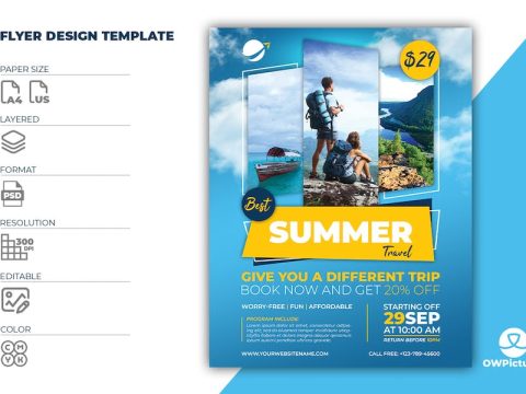 Tour and Travel Flyer Template XWSAVFY