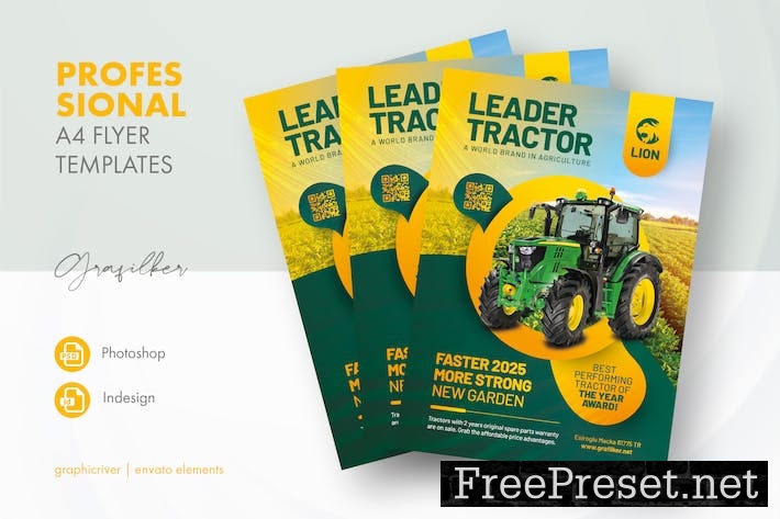 Tractor Farm Flyer Templates XLJ7TMH