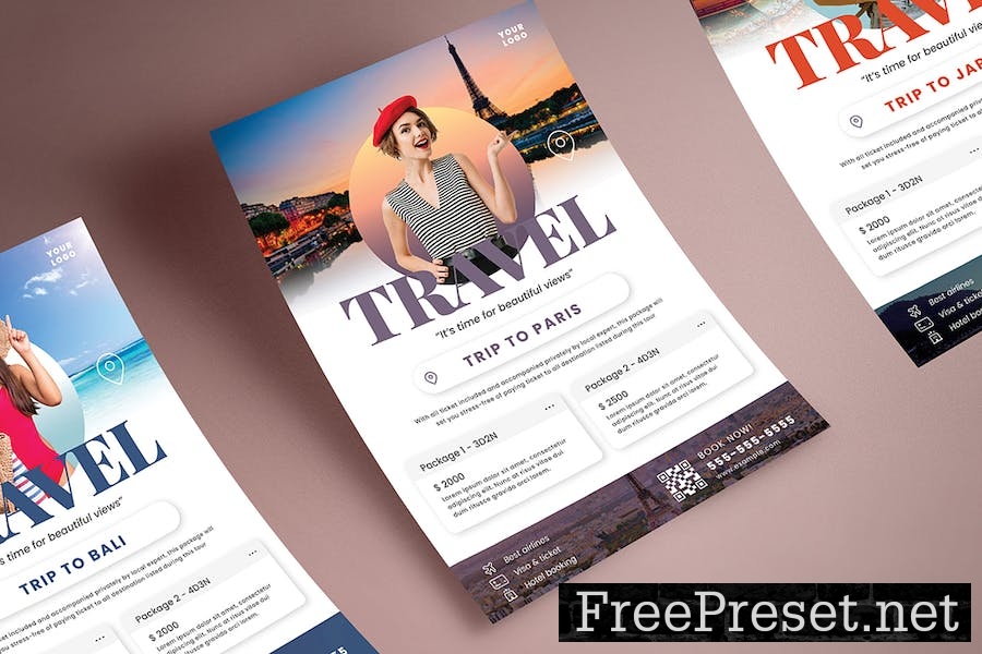 Travel & Itinerary Flyer Template H2RJAZF