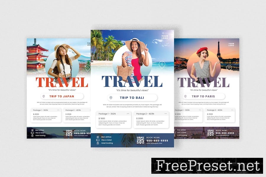 Travel & Itinerary Flyer Template H2RJAZF