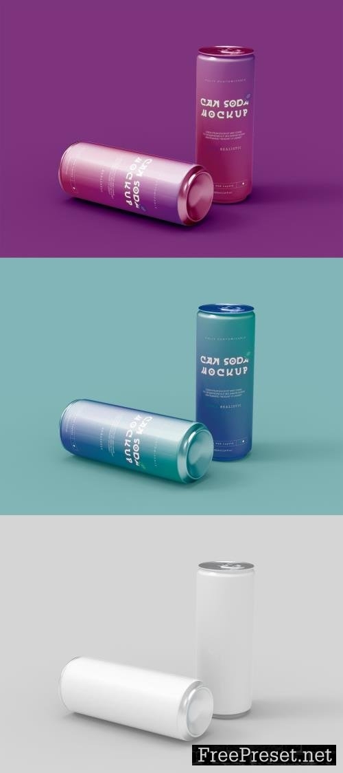 Two Beverage Can Mockup 442175936