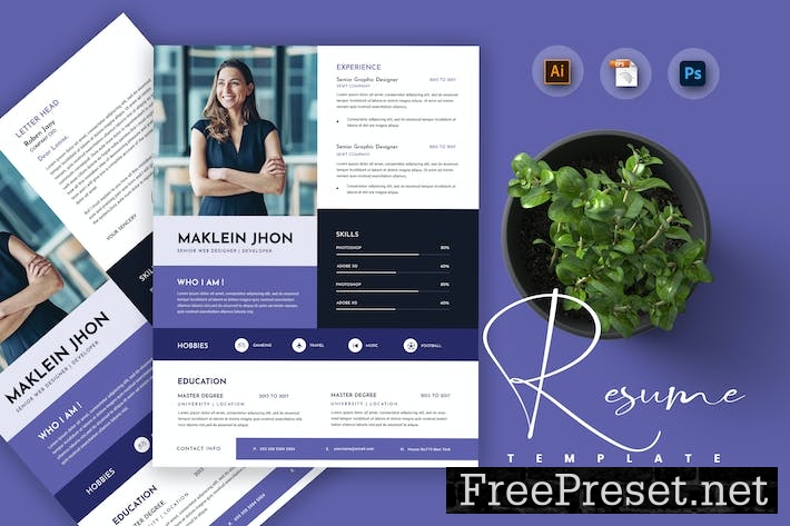 Ulli Creative Resume & CV Template EJ57CFD