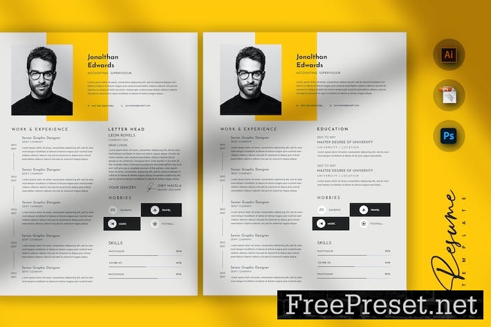 Vote Creative Resume & CV Template REP9XMX