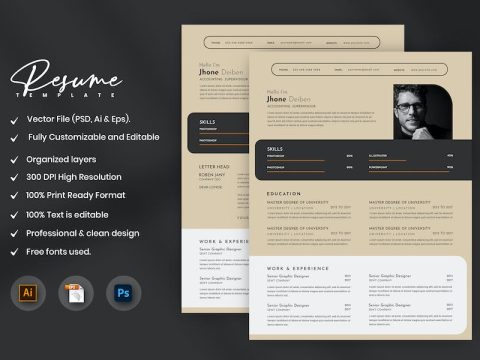 Warde Creative Resume & CV Template 8UJJJKJ