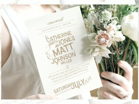 Wedding Invitation Typografy WSPK6SQ