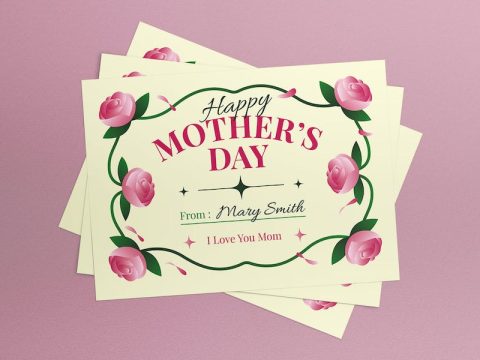 White Luxury Mother's Day Greeting Card XGP8D4X