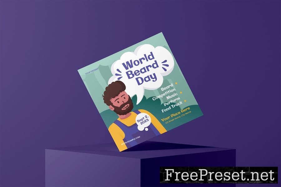 World Beard Day - Flyer Media Kit YE8F6GH