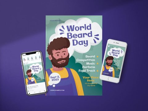 World Beard Day - Flyer Media Kit YE8F6GH