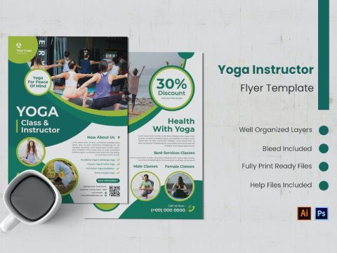 Yoga Instructor Flyer FK84UET