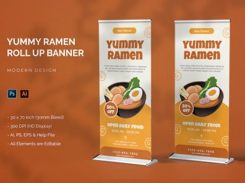 Yummy Ramen - rollable banner C6H74VF