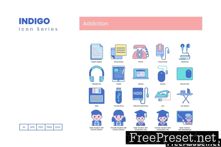 100 Back to School Line Icons
