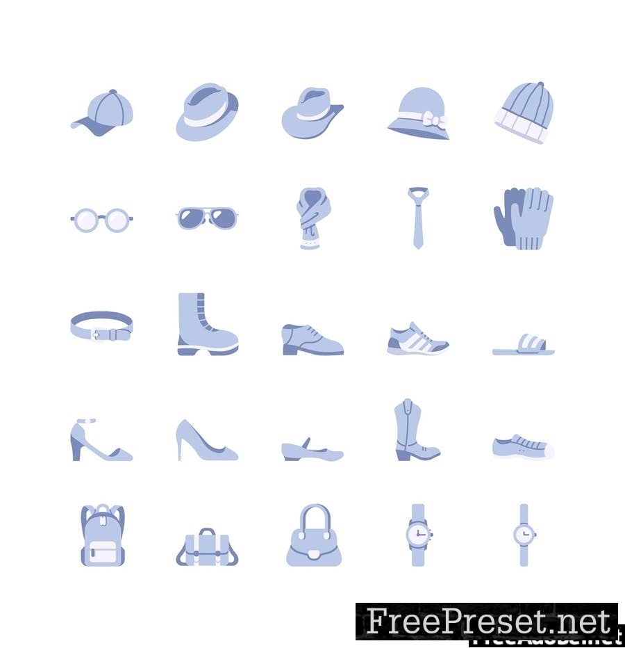 100 Clothes icon set