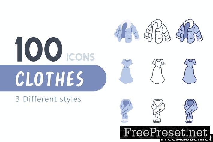 100 Clothes icon set 36RMVFP