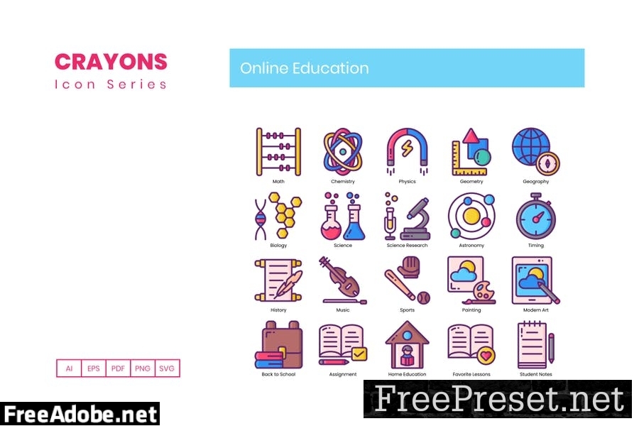 100 Online Education Line Icons WLJM3MY