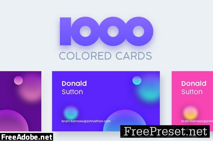 1000 Colored Business Cards VA2BNJ