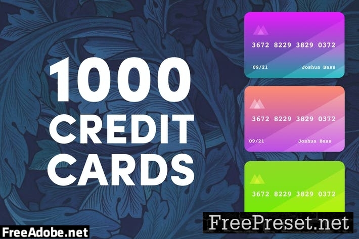 1000 Colored Credit Cards HFKAYQ