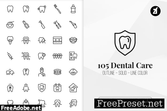 105 Dental care elements in minimal design 52YDKWE