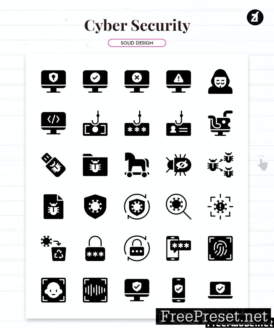 110 Cyber Security elements icon pack