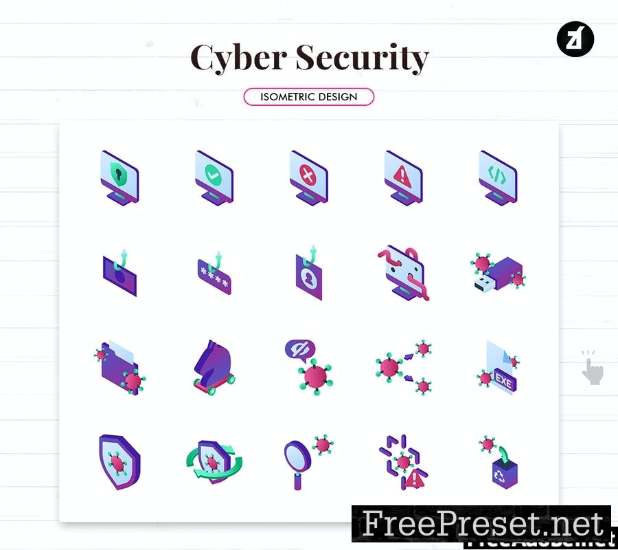 110 Cyber Security elements icon pack