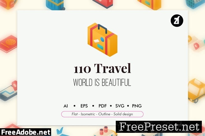 110 travel and vacation elements icon pack SKGWWDS