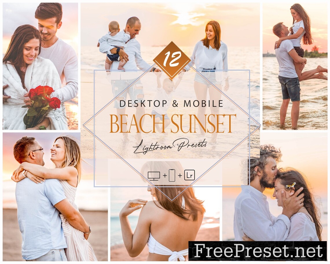 12 Beach Sunset Lightroom Presets