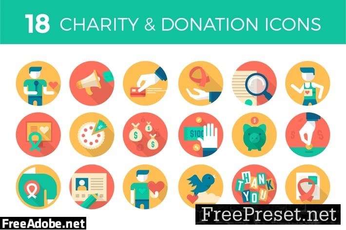 18 Charity & Donation Icons 5KG7NJV