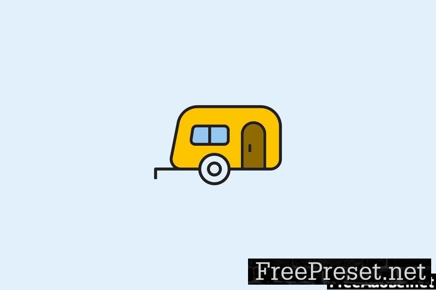 20 Caravan & Camper Van Icons