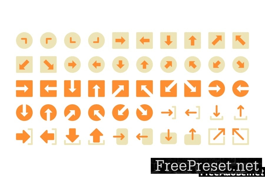 200 Arrow Icons Set - Flat