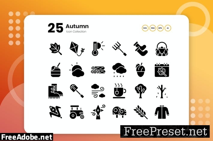 25 Autumn Glyph Icon CSRDMVY