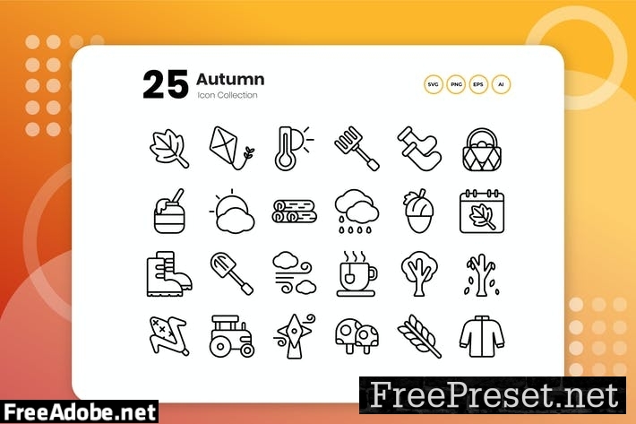 25 Autumn Outline Icon LSNDW82