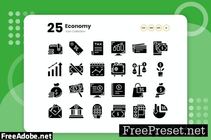 25 Economy Glyph Icon C2QMJS9