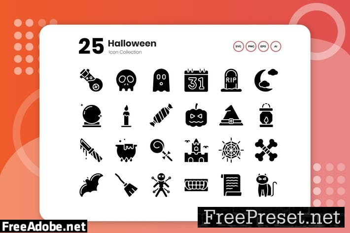 25 Halloween Glyph Icon KXC2ZXX